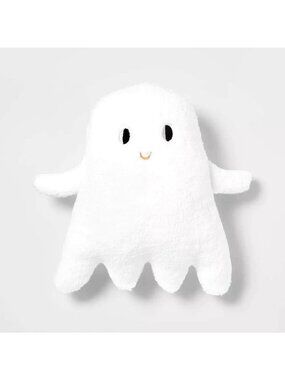HYDE & EEK 16" GHOST Shaped Throw Pillow White